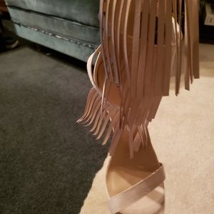 Beautiful new faux suede fringe sandals